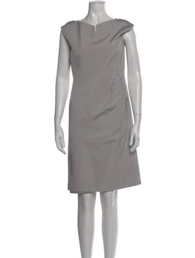 Pre-owned Lk Bennett Bateau Neckline Knee-length Dress In Gray