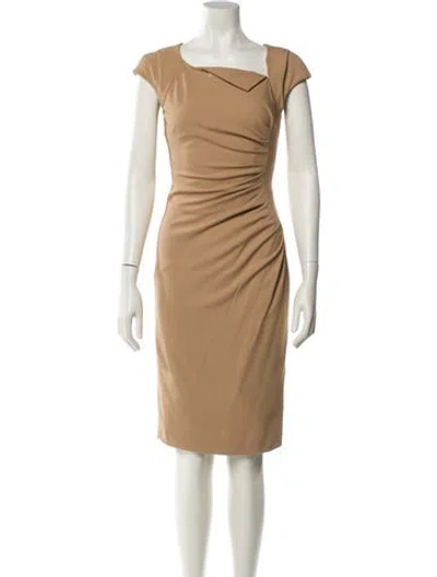 Pre-owned Lk Bennett Bateau Neckline Knee-length Dress In Neutral