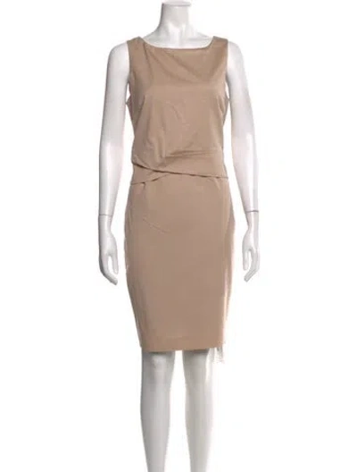 Pre-owned Lk Bennett Bateau Neckline Knee-length Dress In Neutrals