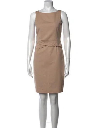 Pre-owned Lk Bennett Bateau Neckline Knee-length Dress In Neutrals