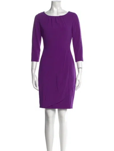 Pre-owned Lk Bennett Bateau Neckline Knee-length Dress In Purple
