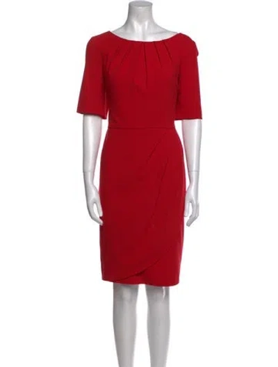 Pre-owned Lk Bennett Bateau Neckline Knee-length Dress In Red