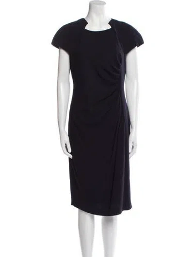 Pre-owned Lk Bennett Bateau Neckline Midi Length Dress In Black