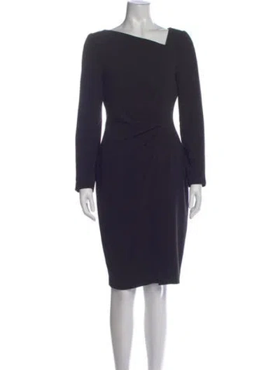 Pre-owned Lk Bennett Bateau Neckline Midi Length Dress In Blue