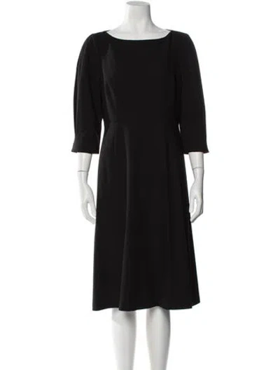 Pre-owned Lk Bennett Bateau Neckline Midi Length Dress In Gray