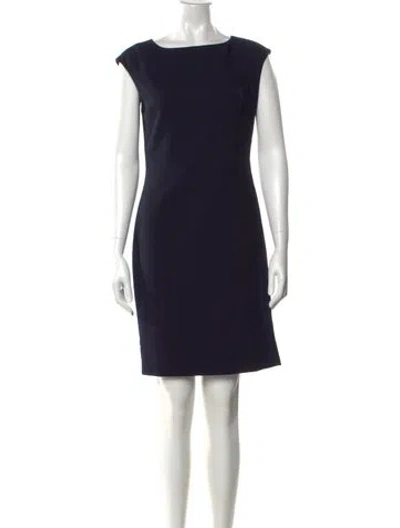 Pre-owned Lk Bennett Bateau Neckline Mini Dress In Blue