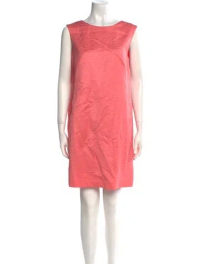 Pre-owned Lk Bennett Bateau Neckline Mini Dress In Pink
