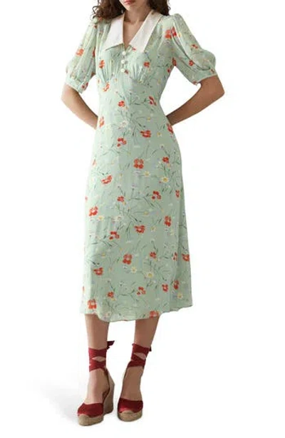 Lk Bennett Beecham A-line Dress In Green
