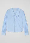 Lk Bennett Beecham Woven Tops In Blue
