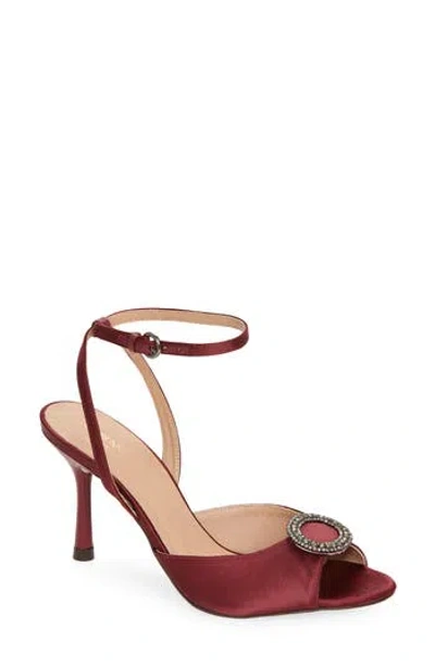 Lk Bennett Belle Ankle Strap Sandal In Red-burgundy