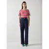 Lk Bennett Bells Striped Crewneck Knit Top In Multi