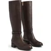 Lk Bennett Bena Riding Boot In Chocolate