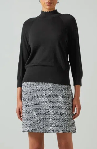 Lk Bennett Betty Merino Wool Sweater In Black