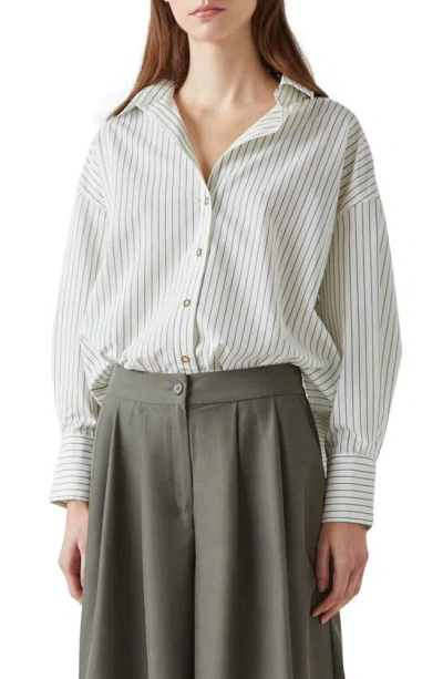 Lk Bennett Bextor Stripe Shirt In Cream