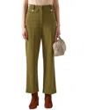 Lk Bennett Frances Sleeveless Turtleneck Wool Blend Sweater In Green