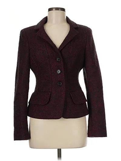 Pre-owned Lk Bennett Blazer Jacket In Burgundy