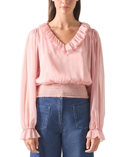 Lk Bennett Bow Blouse In Pink