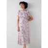 Lk Bennett Boyd Cherry Blossom Silk Midi Dress In Multi