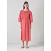Lk Bennett Calister Smocked Midi Dress In Multi