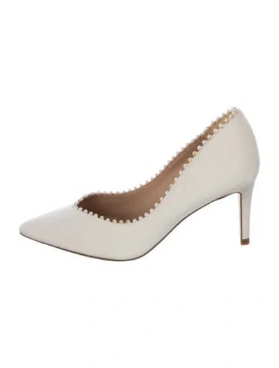 Pre-owned Lk Bennett Canvas Beaded Accents Pumps In Neutrals