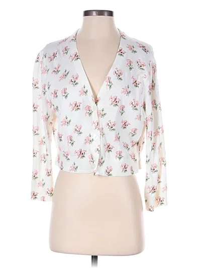 Pre-owned Lk Bennett Cardigan Sweater In White