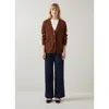 Lk Bennett Carine Chocolate Pocket Detail Wool Cardigan