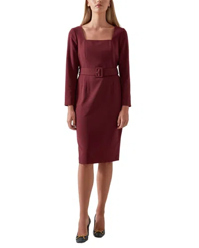 Lk Bennett Carrington Dress In Red