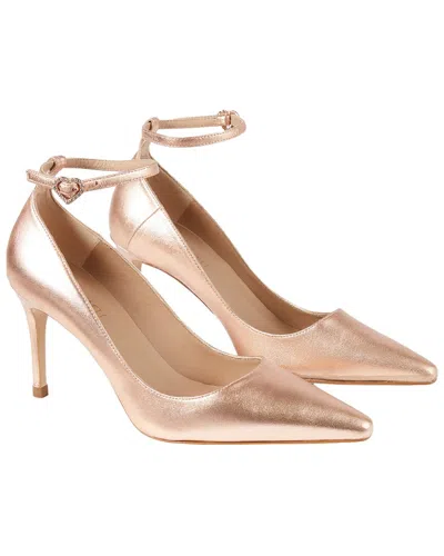 Lk Bennett Catelyn Leather Closed Courts In Gold
