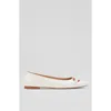 Lk Bennett Womens Cre-cream Cayden Patent-leather Ballet Flats In White