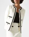 Lk Bennett Charlee Tweed Jacket In Cream