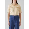 Lk Bennett Charlie Stripe Rib Top In Camel