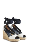 Lk Bennett Chiara Espadrille Sandal In Navy/ Cream