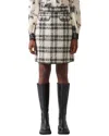 Lk Bennett Clarisse Check Skirt In Gray
