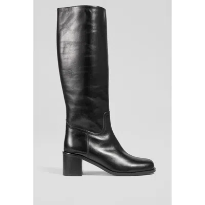 Lk Bennett Claude Knee Boots In Black