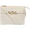 Lk Bennett Cleo Oloid Slouch Suede Crossbody Bag In Cream