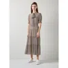 Lk Bennett Coco Tiered Polka Dot Midi Dress