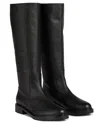 Lk Bennett Coco Black Grainy Leather Knee Boot