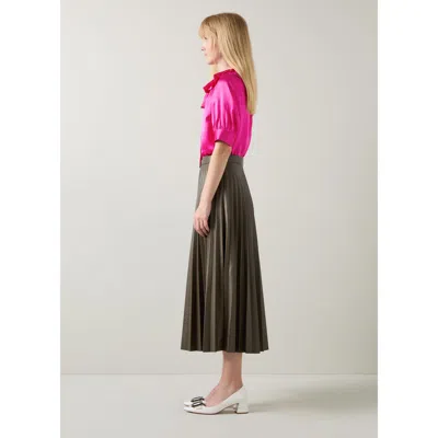 Lk Bennett Coco Woven Tops In Pink