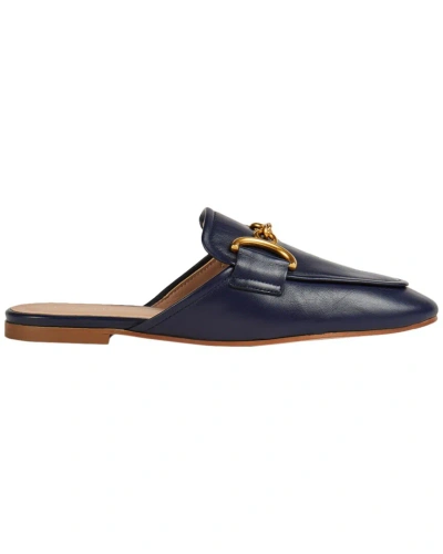 Lk Bennett Connie Leather Flat In Blue