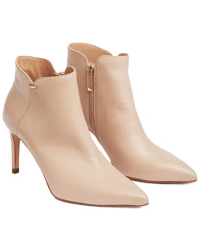 Lk Bennett Corinne Leather Ankle Boot In Beige