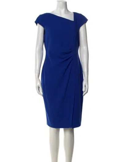 Pre-owned Lk Bennett Cowl Neck Knee-length Dress In Blue