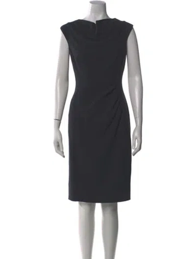 Pre-owned Lk Bennett Cowl Neck Knee-length Dress In Gray