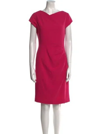 Pre-owned Lk Bennett Cowl Neck Knee-length Dress In Pink