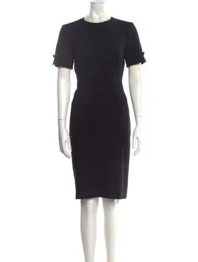 Pre-owned Lk Bennett Crew Neck Knee-length Dress In Black