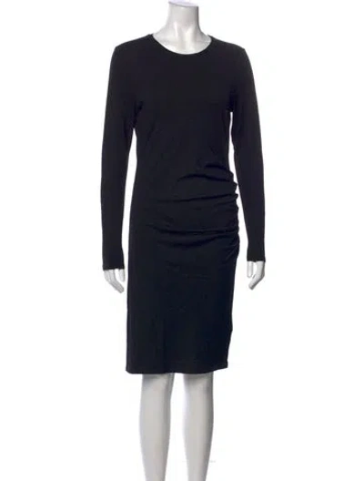 Pre-owned Lk Bennett Crew Neck Knee-length Dress In Black