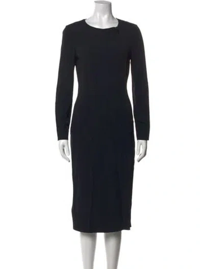 Pre-owned Lk Bennett Crew Neck Knee-length Dress In Black