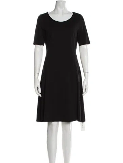 Pre-owned Lk Bennett Crew Neck Knee-length Dress In Black