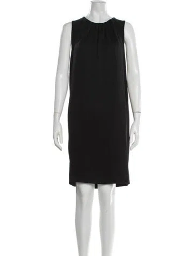Pre-owned Lk Bennett Crew Neck Knee-length Dress In Black