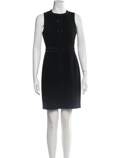 Pre-owned Lk Bennett Crew Neck Knee-length Dress In Black