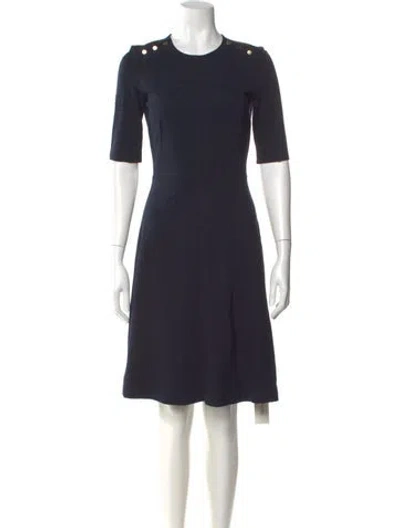 Pre-owned Lk Bennett Crew Neck Knee-length Dress In Blue
